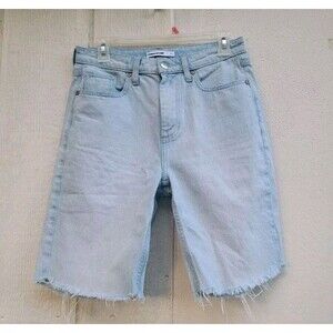 Elizabeth and James Cut Off Jean Shorts wmns sz 27 high waist modest denim short